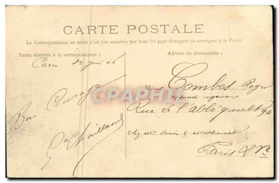 CAEN — L'Orne na mostku Vaucelles — L. D. — Rewers