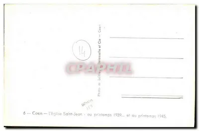 Caen — Katedra św. Jana — wiosna 1939... i wiosna 1945, Wydawnictwo Delassalle et Cie — Rewers