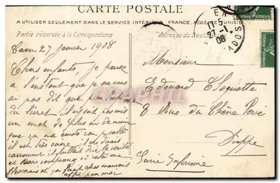 CAEN — La Prairie - Widok z Cours circulaire — J. Bnâcher, n° 455 — Rewers