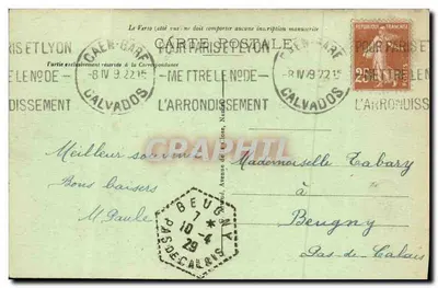 Caen - O Castelo - Os Muros — Bilhete postal antigo n°23, editor não visível — Verso