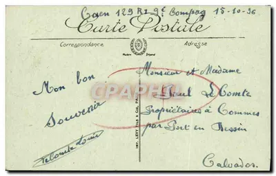 CAEN — Kaszarma zamkowa, widok z — Rewers