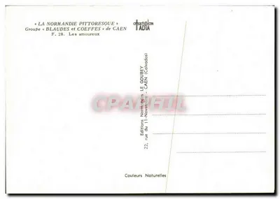 Miłosnicy — seria F.28 z Grupy «Blaudes i Coeffes» z Caen — Wydawca: Émy — Rewers