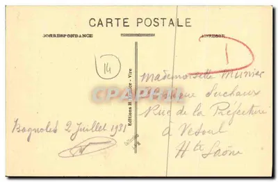 Kaptur z regionu Caen (Burgundia) — Stara Normandia — H.E. Vire — Rewers