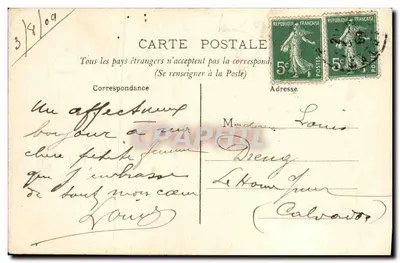 Caen (Traje de festa) — A Normandia — A Bilhete postal antigo, Paris, n°30 — Verso