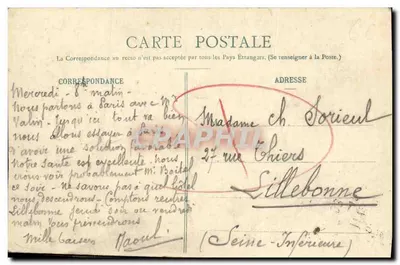 Cozinheiro à la mode de Caen — G. Jeanne, editor — série não visível — Verso