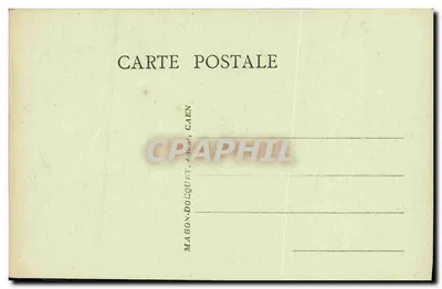 Manoir du Pont-Crémon — monumentalna wejście z wieżami i portalami — wydawca Mabon-Docquet, Caen, nr 89 — Rewers