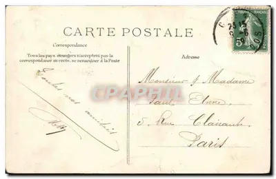 De Caen — Zeppelin com inscrição 'UN BONJOUR' — editor P.R. — Verso