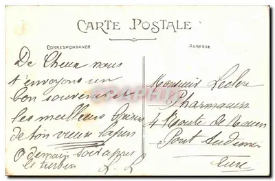 Caen (Calvados) — Lycée Malherbe — Wewnętrzny dziedziniec — Photo-édit. F. Maillaut, Caen — Rewers