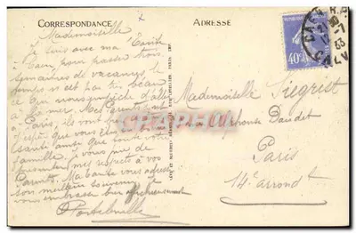 Caen — O Liceu e a Igreja de São Etienne — LL n°147 — Verso