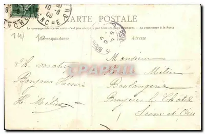 CAEN — Algemene uitzicht van de Zwemschool — Collectie AD — Achterkant