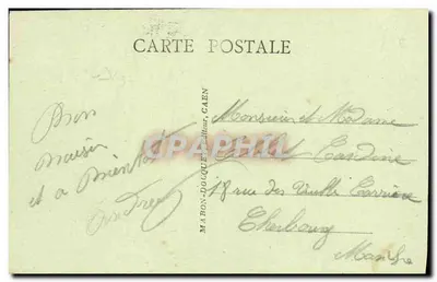 Caen — Miasto z dzwonami — wydawnictwo Mabon-D'ocqueur — Rewers