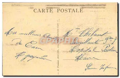 Caen — École Normale — éditeur A. Froment, n°90 — Verso