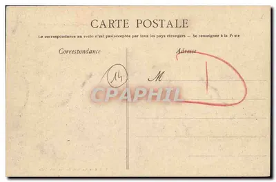 CAEN — Hotel Prefektury, zakończony w 1849 — Kolekcja Nowych Galerii, Caen — Rewers