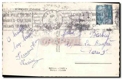 Stacja w Caen — Widok budynku — Wydawnictwo Caby — Rewers