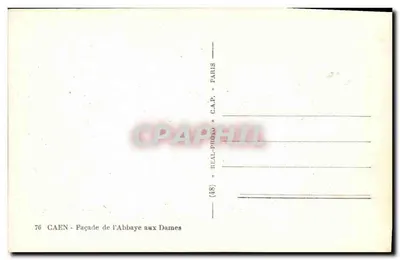 Caen — Façade klasztoru Dames — Stara pocztówka — (48) — Rewers