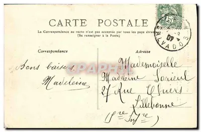 Caen — Fronton Klasztoru Damskiego — Édition P. R. — Rewers