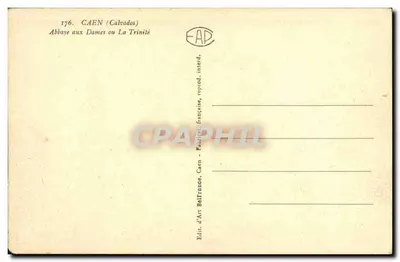Abbaye aux Dames lub La Trinité — Caen (Calvados) — Édit. d'Art, Caen — Rewers