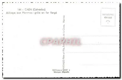 Abdij van de Mannen - ijzeren hekwerk — Abdij van het Bec, Caen (Calvados) — Edities Gaby — Achterkant