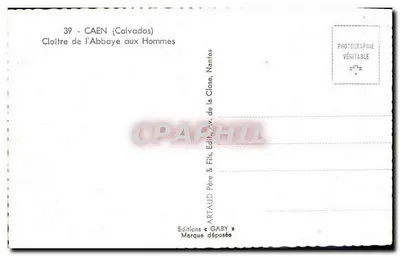 Kloster Abbatia aux Hommes — Caen (Calvados) — Wydawnictwo Gaby, Nantes — Rewers
