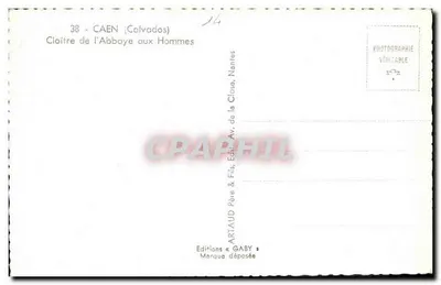 Kloster Abbatie aux Hommes — Caen (Calvados) — Wydawnictwo Gaby, Nantes — Rewers