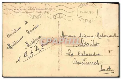 Abadia e Igreja de Saint-Étienne — Fachada romana — Éditions d'Art BellFrance — Verso