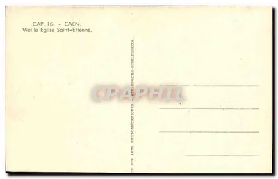 Kościół św. Etienne w Caen — Stara kościoła — Wydawca: Fotograficzne Sztuki Strasbourg-Schiltigheim — Rewers