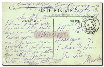 Caen — Wnętrze klasztoru Hommes — LL — Rewers
