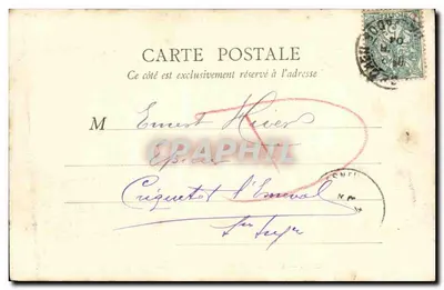 Caen — Zijgezicht van de Sint-Etienne-kathedraal (Abdij der Mannelijke Monks) — B.E. PARIS — Achterkant