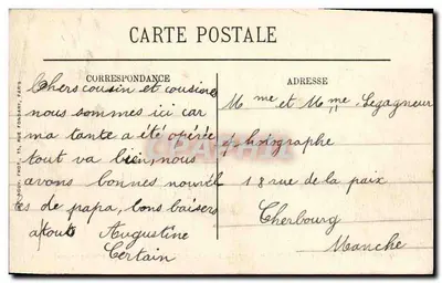 Caen — A Abadia dos Homens e o Liceu — N.G. — Edição das Novas Galerias — Verso