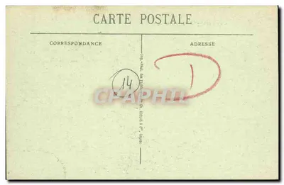 Caen — Absydę kościoła Świętego Etienne — Wydawca drukarnia Place des États-Unis, Caen — Rewers