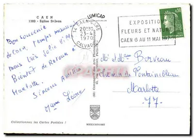 Igreja de São João — Caen — Editor Lumicap — Verso
