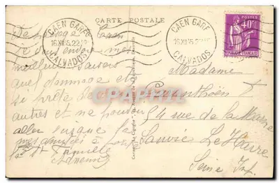 Caen - Absydę kościoła św. Julianna — Karta pocztowa nr 82 — Rewers