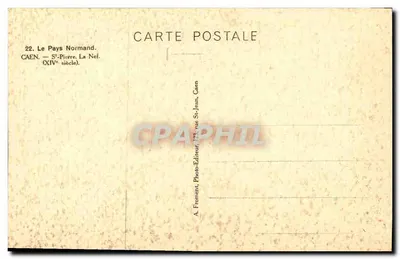 Saint-Pierre, La Nef — XIVe siècle — A. Froment, Caen — Rewers