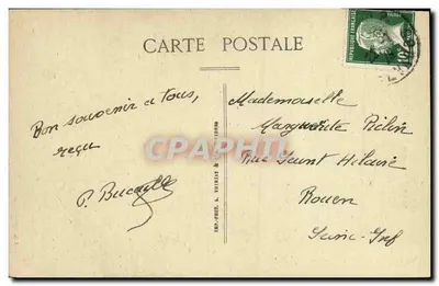 Caen — Absydę kościoła św. Piotra — Wyd. L. Moreau, tabak — Rewers