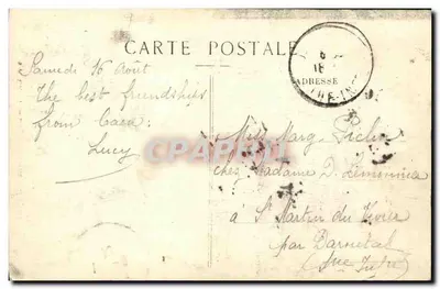 CAEN — Katedra św. Piotra i plac — L. Pâris Mendon — Rewers