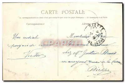 CAEN — Kościół Świętego Piotra — widok z kaserny zamku — L. D. — Rewers