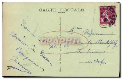 Caen — Absydę kościoła Świętego Piotra — Kartes "La Cigogne", Daouville — Rewers