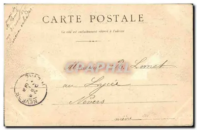 Tarjeta postal antigua Tarjeta postal antigua Fumichon El Castillo — Reverso