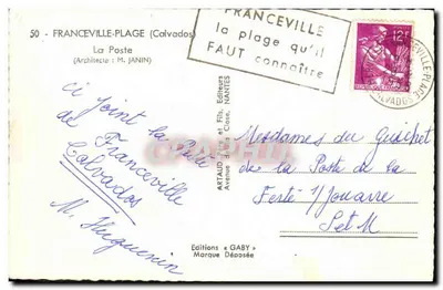 Franceville-Plage — Biuro pocztowe, telegraf i telefon — Wydawnictwo Gaby — Rewers