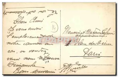 Franceville-Plage (Calvados) — Um canto da Praia e suas villas — Ed. La Fileuse — Verso