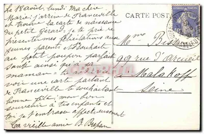 Franceville-Plage (Calvados) — Widok — Wydawca: Éd. Mouquet, Cl. Guillemin — Rewers