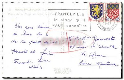 Franceville-Plage — Hotel dos Pinheiros — Edições Gaby — Verso
