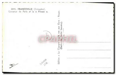Franceville (Calvados) — Aleja Paryża i « Fileuse » — Wydawnictwo La Cigogne — Rewers