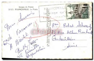 Franceville — Telefon i poczta — Wydawnictwo Art Raymon — Rewers