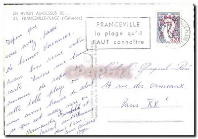 Franceville-Plage (Calvados) — widok z powietrza — Wydawnictwo LAPIE — Rewers