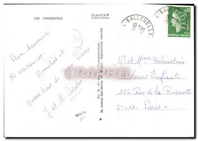 Franceville — Vauriens w regatach, Klub Wodny, Aleja Versaille — Wydawca D.L. 73, Arcueil — Rewers