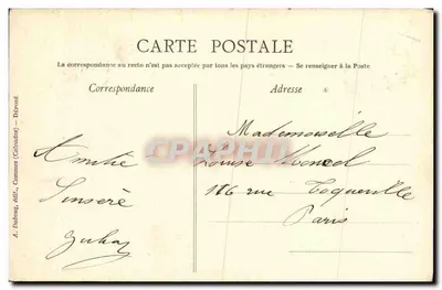 Kastelen van de Calvados — Binnenkant van een kasteel — A. Dubosq, uitgever, Caen — Achterkant