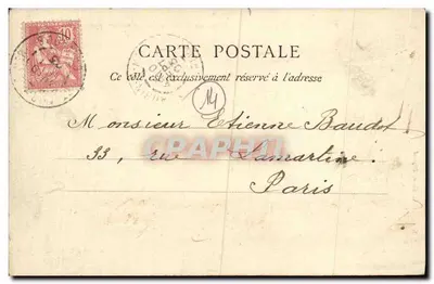 Zamek Fontaine Henry widziany z łąk (Calvados) — Beaurevoir, n°338 — Rewers