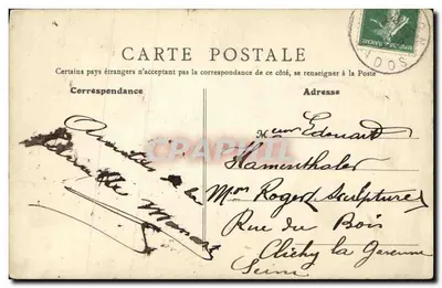 Allée ombreggiata del Castello — Fontaine-Henry (Calvados) — B.F., PARIS — Verso