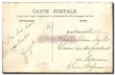 Feuguerolles-sur-Orne — Restauracja Nicolle — nieznany wydawca, numer serii nie widoczny — Rewers
